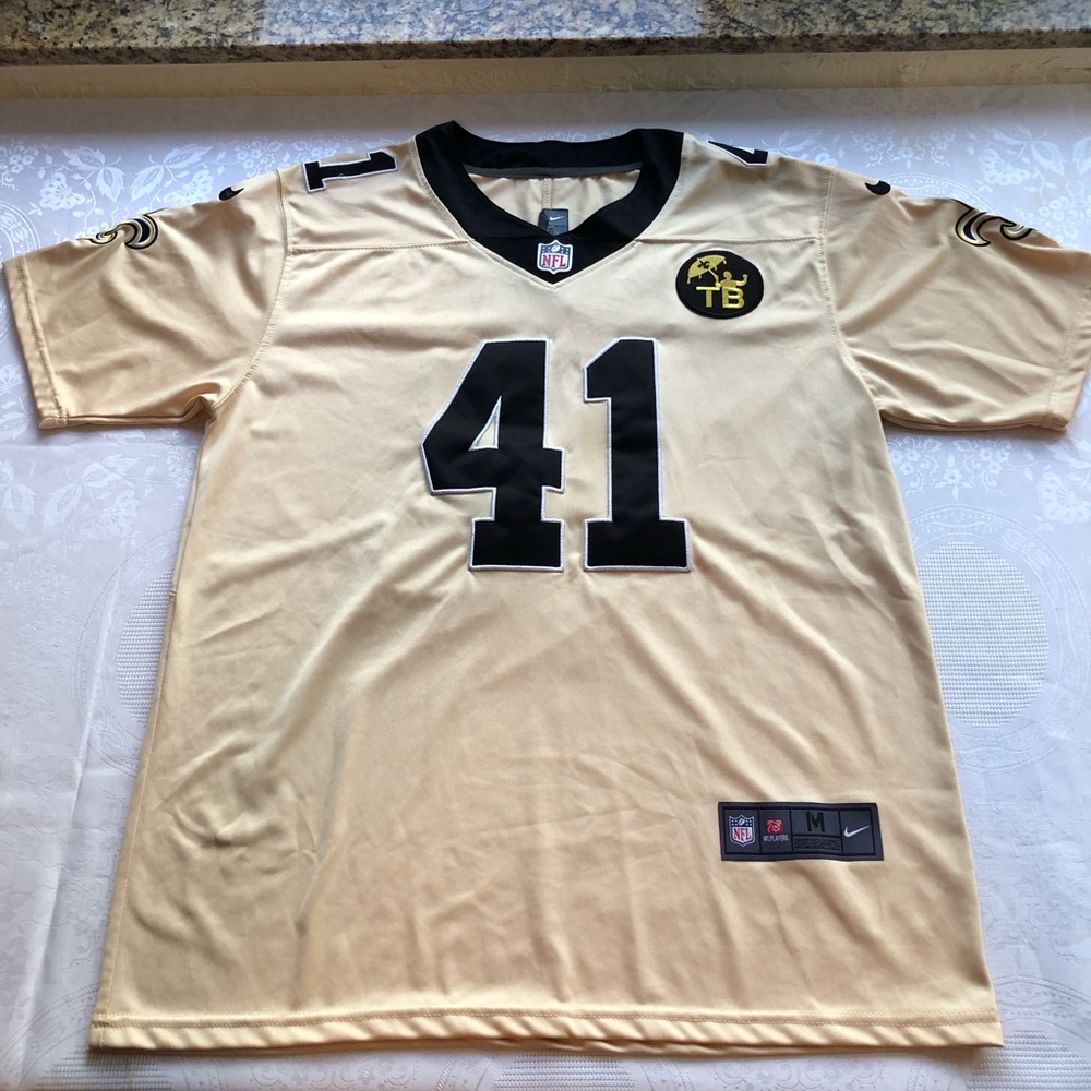 Nike NFL New Orleans SAINTS Kamara #41 Gold Football Jersey Shirt Men’s Size M